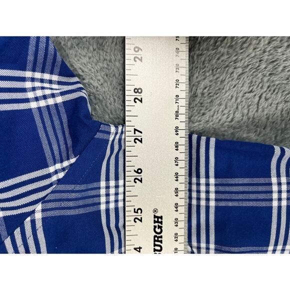 Brooks Brothers 346 Plaid Button Down Shirt Blue White XXL Regular Excellent - Picture 8 of 10